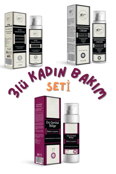 Magicway Kadın Bakım Seti 3lü Set Genital Bakım Kremi Intim Yıkama Köpüğü Bey...