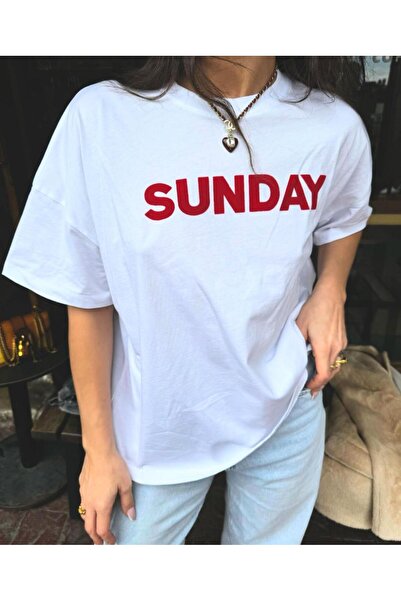 DUSOHOME Κυριακάτικο εμπριμέ μπλουζάκι