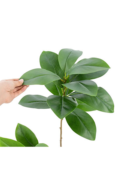 Yapay Çiçek Deposu Yapay Ağac Kauçuk Bitkisi Dalı 85 cm (Saksısız)