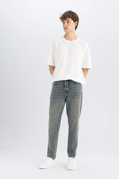 DeFacto 100% βαμβακερό τζιν παντελόνι 90's Slim Fit Skinny Fit ψηλόμεσο στενό παντελόνι C7379ax24au