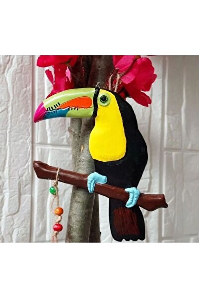 AYZ Dizayn Tukan kuşu 1 adet dekoratif asmalı ev, otel,balkon bahçe süsü