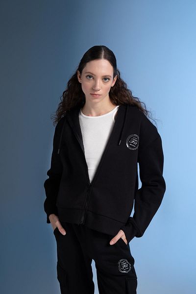 DeFacto Oversize Hooded Zippered Sweatshirt - Z3723Az22Wn