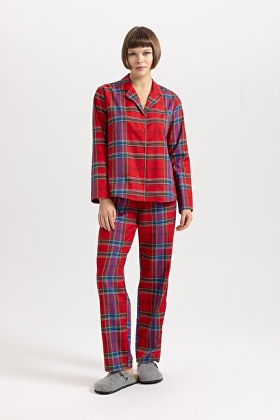DeFacto Long Flannel Pajama Bottom - Fall In Love B5458ax23wn