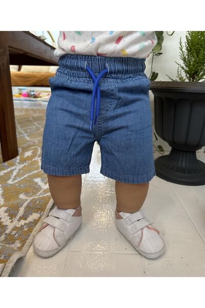 minny max Kopya - Beli Komple Lastikli Çocuk Kot Şort