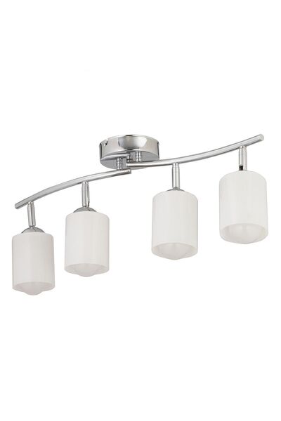Apliqa Riley 4Lü Krom Spot Bardak Camlı Modern Koridor Mutfak Salon Plafonyer Avize