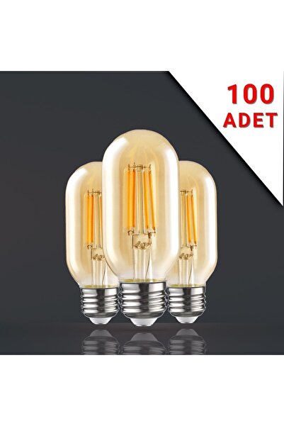 Apliqa 100 Adet Led Filamanlı E27 Rustik Ampul 6 Watt 2500k Gün Işığı T45