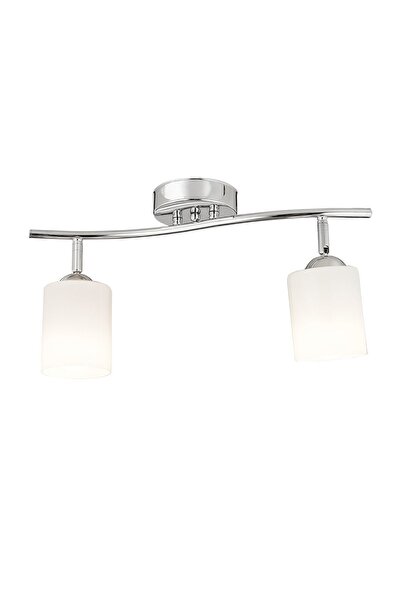 Apliqa Riley 2Li Krom Spot Bardak Camlı Modern Koridor Mutfak Salon Plafonyer Avize