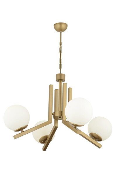 Apliqa Morgan 4 Lü Eskitme Boyalı Beyaz Camlı Modern Genç Odası Yatak Odası Salon Avize