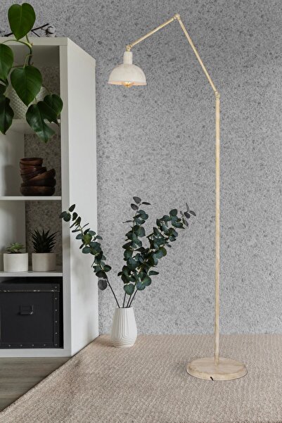 Apliqa Aksu Beyaz Silme Dekoratif Tasarım Modern Retro Salon Lambader