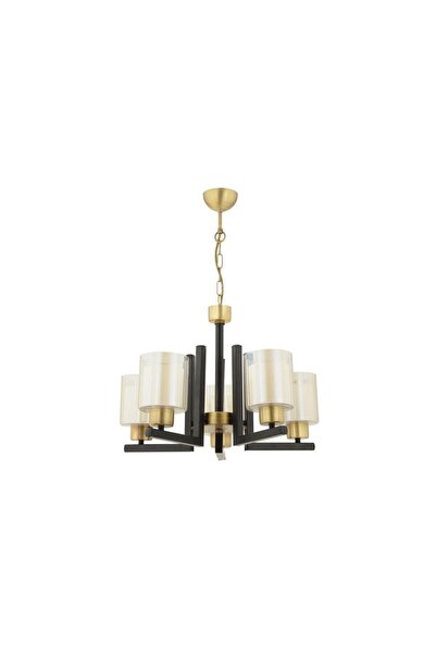 Apliqa Tisse 5 Li Eskitme Siyah Modern Yatak Odası Mutfak Oturma Odası Salon Avize