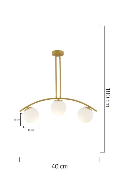 Apliqa Fralde 3 Lü Gold Modern Mutfak Cafe Restoran için Uygun Retro Salon Avize