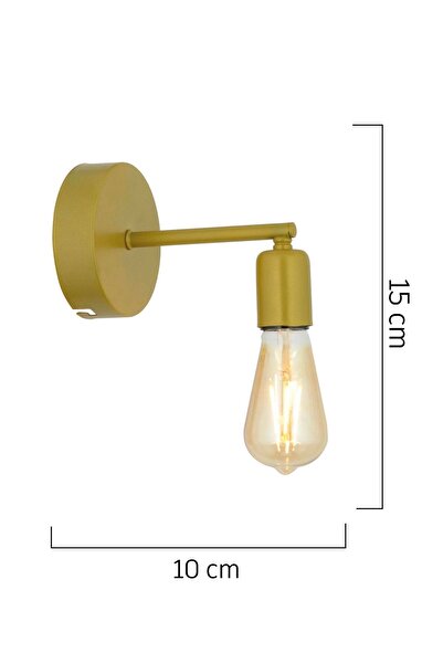 Apliqa Binay Gold 2'li Aplik Seti Yatak Odası-Yatak başı,Cafe,Restoran için Duvar Lambası