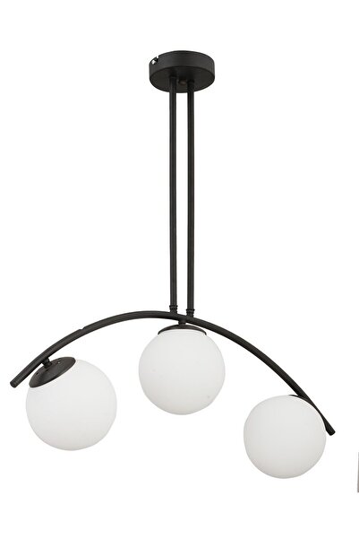 Apliqa Fralde 3Lü Siyah Modern Mutfak Cafe Restoran için Uygun Retro Salon Avize