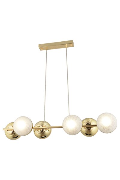 Apliqa BERCA 6LI GOLD AVİZE Modern Mutfak Yemek Masası Üstü Yatak odası Salon Avize