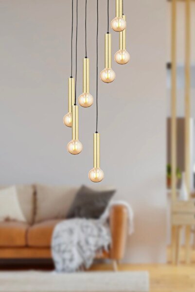 Apliqa Elisa 7Li Sarkıt Eskitme Sarkıt Modern Genç Odası Mutfak Salon Sarkıt Avize