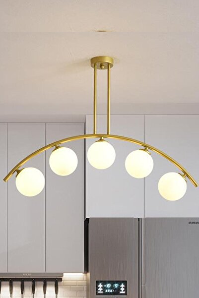 Apliqa Fralde 5 Li Gold Modern Mutfak Cafe Restoran için Uygun Retro Salon Avize