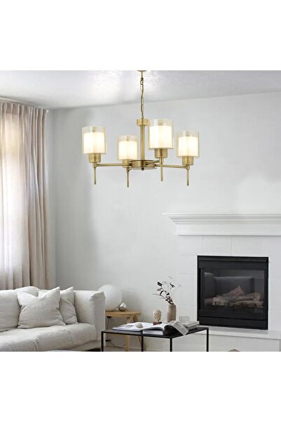 Apliqa Goldie 4 Lü Eskitme Modern Yatak Odası Salon Avize