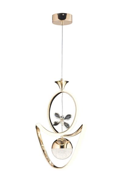 Apliqa Conroy Gold 3 Renkli 48 Watt Kristal Ledli Modern Oturma Odası Salon Sarkıt Avize