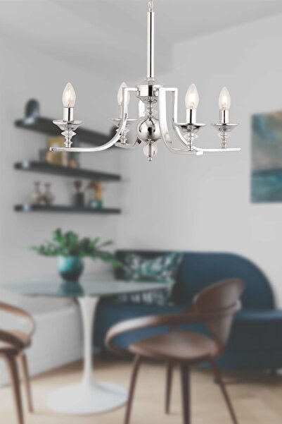 Apliqa Erza 4Lü Krom Modern Sarkıt Mutfak Yatak odası Salon Avize