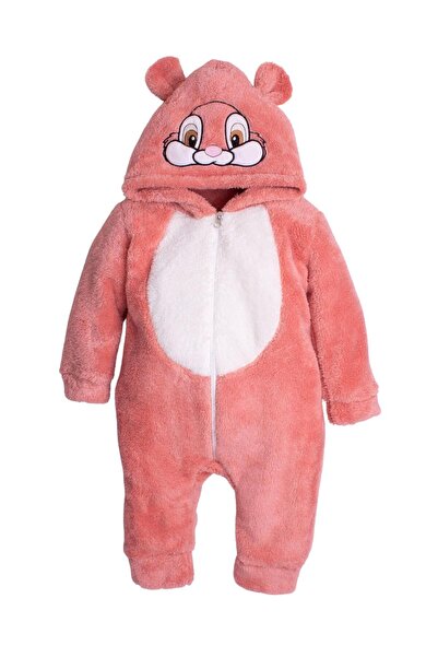 Chicsy Baby Kışlık Tatlı Peluş Kapüşonlu Tavşan Nakışlı Bebek Çocuk Welsoft T...