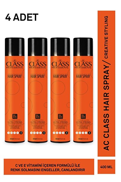 AC CLASS SAÇ SPREYİ ULTRA STRONG 5 NO DONDURUCU SPREY 400 ML 4 ADET