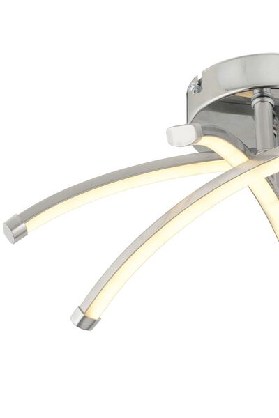 Apliqa Dosse 3Lü Krom 28 Watt Plafonyer 3 Renkli Ledli Modern Mutfak Banyo Led Salon Sarkıt Avize