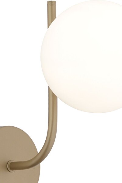 Apliqa Lowel Tekli Eskitme Beyaz Camlı Modern Yatak Başı Salon Aplik