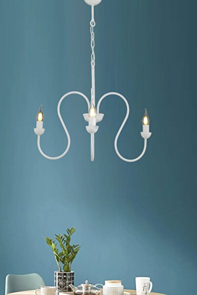 Apliqa Flor 3'Lü Beyaz Modern Genç Odası Mutfak Salon Avize