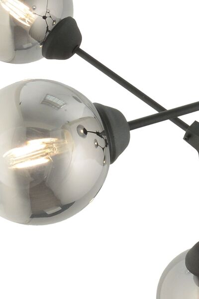 Apliqa BÜRKE 6LI AVİZE SİYAH Modern Koridor Yatak Odası Salon Avize