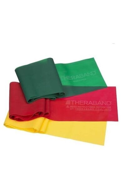 THERABAND Sarı Thera-band Egzersiz Bandı 1.5 Metre Set Başlangıç Seviye