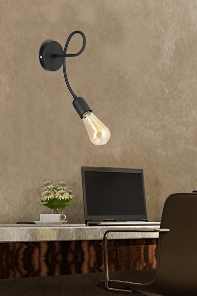 Apliqa Alegra Black Wall Lamp Modern Retro Sconce for Bedroom-Bedhead, Cafe, Restaurant