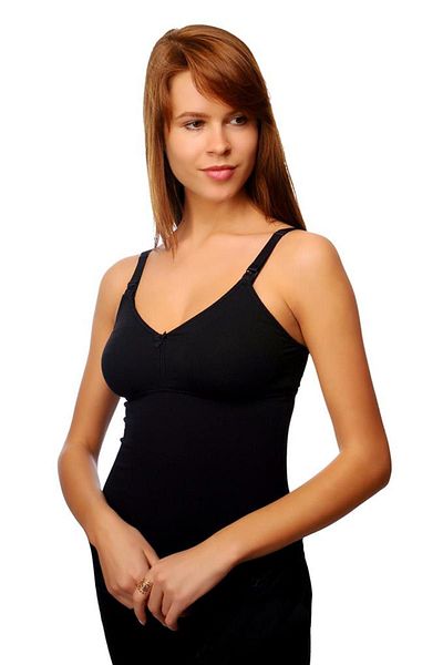 Ships Baby Black Classic Nursing Undershirt - 95 Model