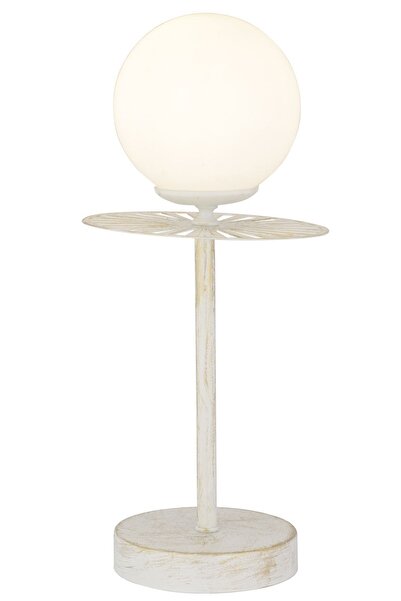 Apliqa Rakes Beyaz Silme Abajur Salon-Yatak Odası Modern Tasarım Masa Lambası