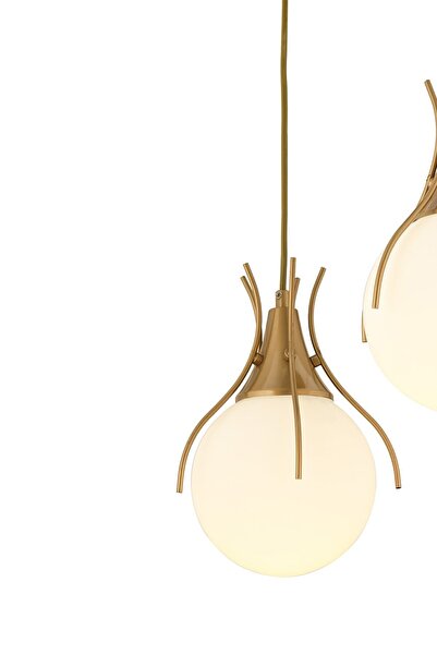 Apliqa Terra 3lü Yuvarlak Modern Sarkıt Genç Odası Mutfak Yatak Odası Salon Sarkıt Avize