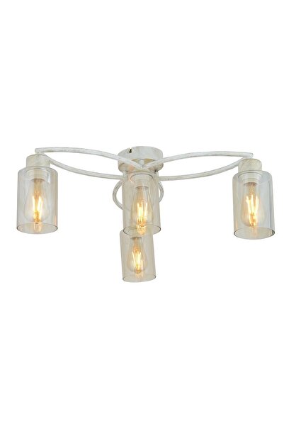 Apliqa Erkin 4 Lü Bal Camlı Beyaz Modern Genç Odası Mutfak Salon Avize