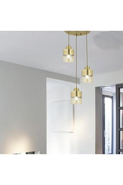 Apliqa Boris 3lü Yuvarlak Komple Eskitme Sarkıt Modern Genç Odası Mutfak Salon Avize