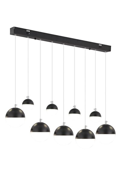 Apliqa Ekin 5'li Sıralı 66 Watt Siyah Ledli Kelebek Detaylı Modern Koridor, Yatak Odası Salon Sarkıt Led Av