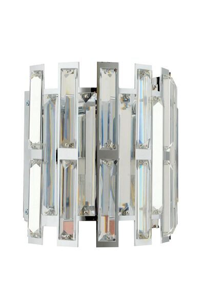 Apliqa Gallıano Krom Kaplamalı Kristal Taşlı Duvar Lambası Yatak Odası-yatak Başı-salon Için Aplik