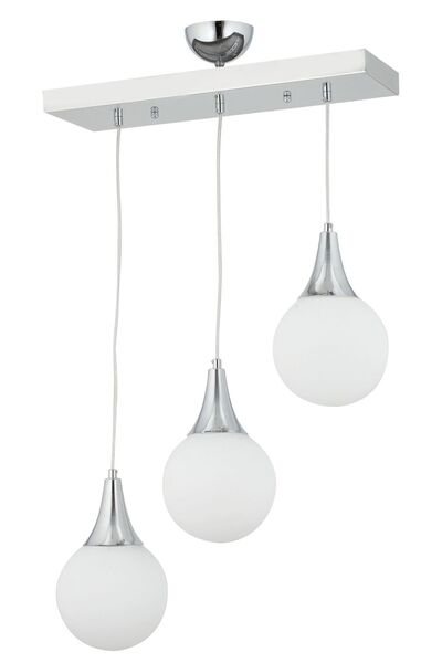 Apliqa Damla 3 Lü Krom Rengi Sıralı Modern Genç Odası Mutfak Salon Sarkıt Avize
