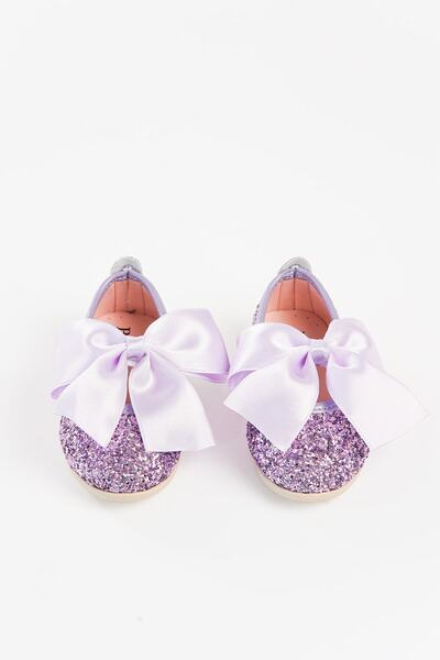 Banamio Pantofi pentru fete Shuu Bow Broken Stone Coated (LILA)