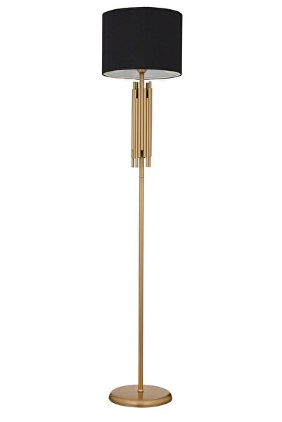 Apliqa Matisse Siyah Şapkalı Eskitme Dekoratif Tasarım Ayaklı Abajur Lamba Modern Metal Lambader