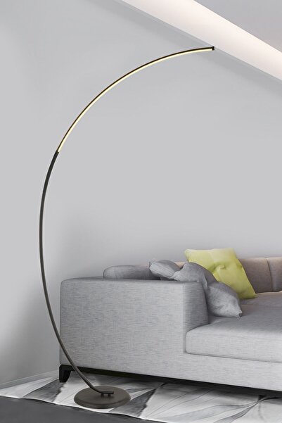 Apliqa Visellia Siyah 24 Watt Modern Tasarım Ledli Metal Lambader