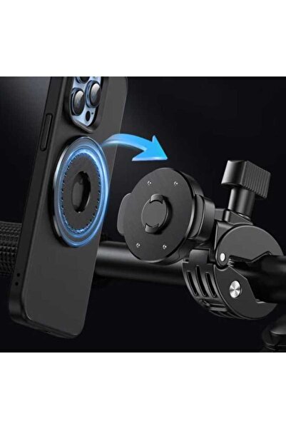 Asfal Kolay Kullanımlı Gidon Bağlantılı Motosiklet Telefon Tutucu Bisiklet Sc...