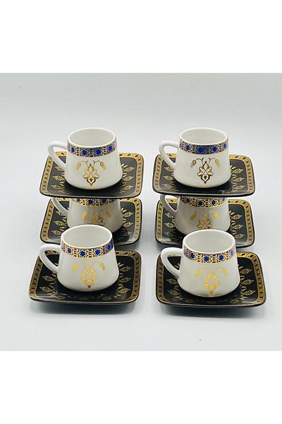 İnter Interlife Vintage Ottoman Motif Porcelain Coffee Cup Set