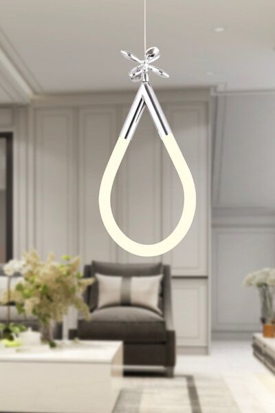 Apliqa Vojens Tekli Krom Ledli Kelebek Detaylı Modern Koridor, Yatak Odası Salon Sarkıt Led Avize