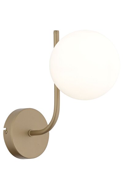 Apliqa Lowel Tekli Eskitme Beyaz Camlı Modern Yatak Başı Salon Aplik