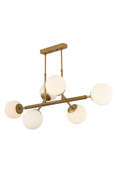 Apliqa Nazar 6Lı Eskitme Modern Tasarım Yemek Odası, Yatak Odası Salon Avize