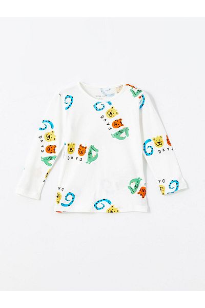LC Waikiki Baby Boy Pajama Set - Lcw Crew Neck, Long Sleeve, Printed