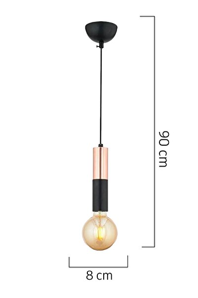 Apliqa Miranda Tekli Bakır Modern Sarkıt Mutfak Salon Sarkıt Avize