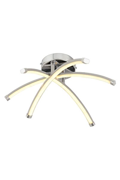 Apliqa Dosse 3Lü Krom 28 Watt Plafonyer 3 Renkli Ledli Modern Mutfak Banyo Led Salon Sarkıt Avize